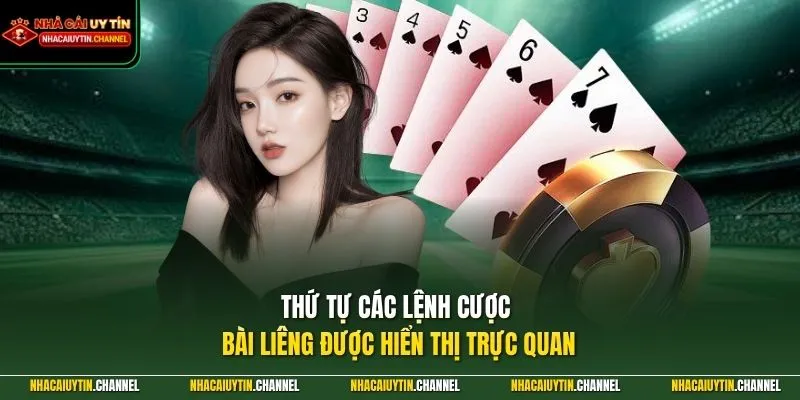 Bài Liêng 2 Thứ tự các lệnh cược bài Liêng được hiển thị trực quan